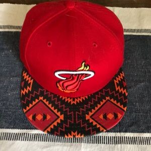 Miami Heat flat top cap. Never worn.